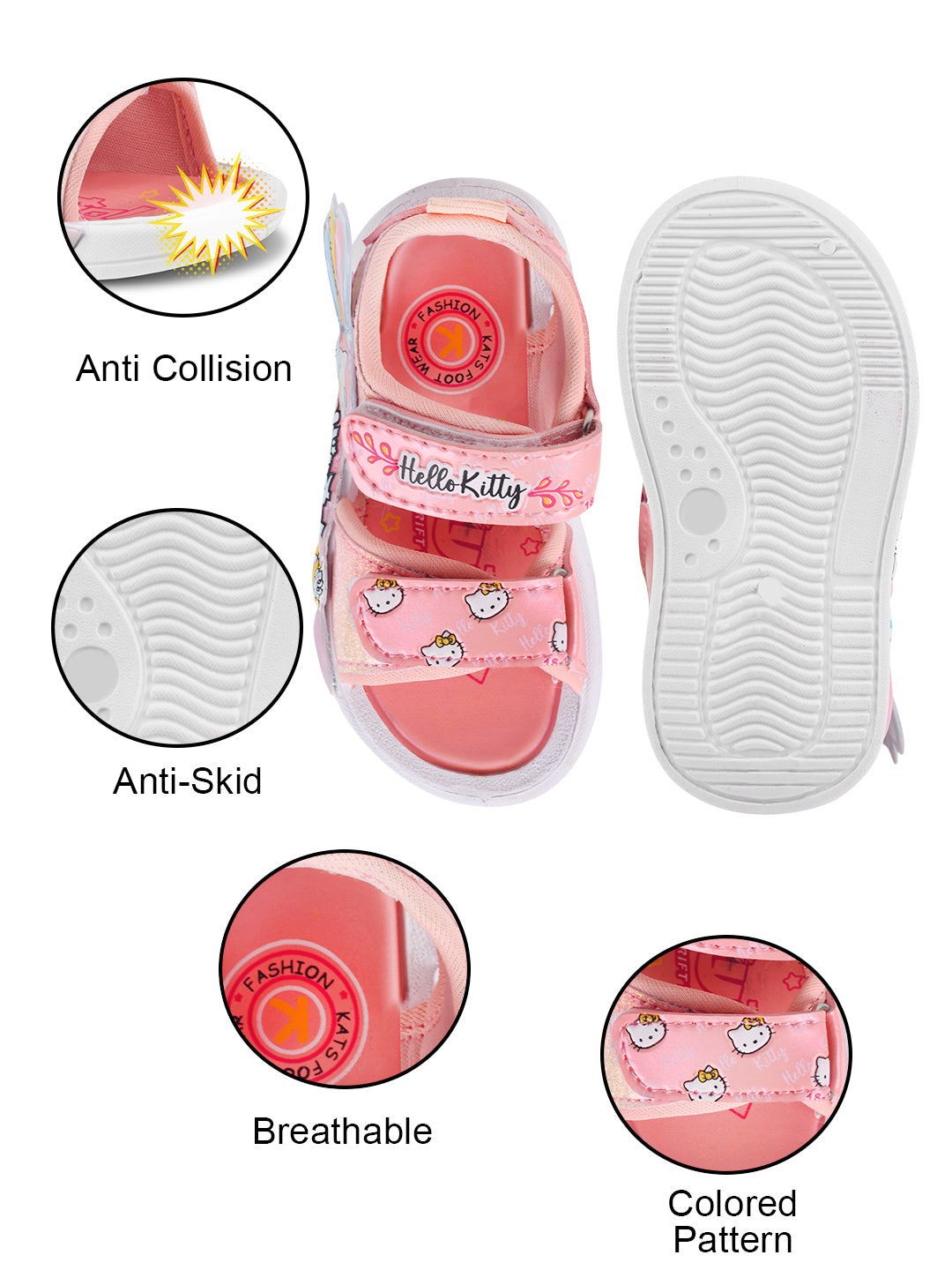 Kats Tokyo-2 Kids Girls Sports Sandals (9 to 24 Months)