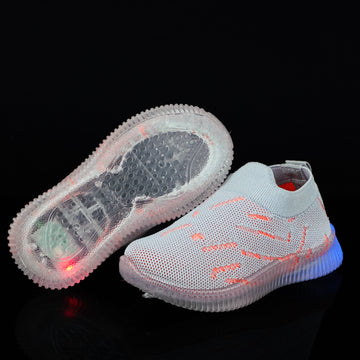 Kats GLOW-8 Kids unisex Slip on Trendy Boys and Girls Casuals with Led Light Shoes (2 Years to 5 Years)