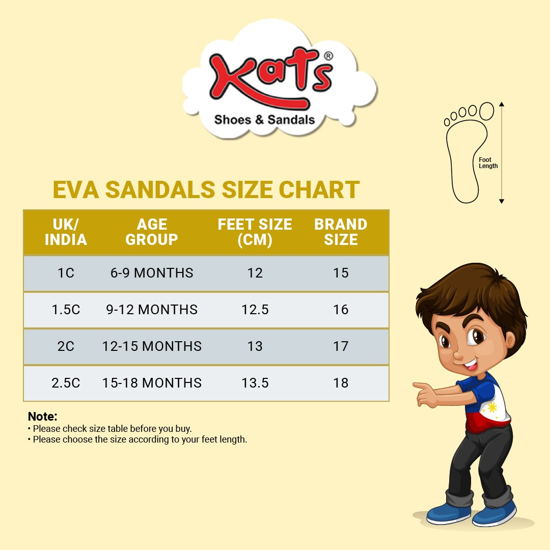 Kats TOYS Kids Baby Boys and Baby Girls Sandals (6 Months to 18 Months)