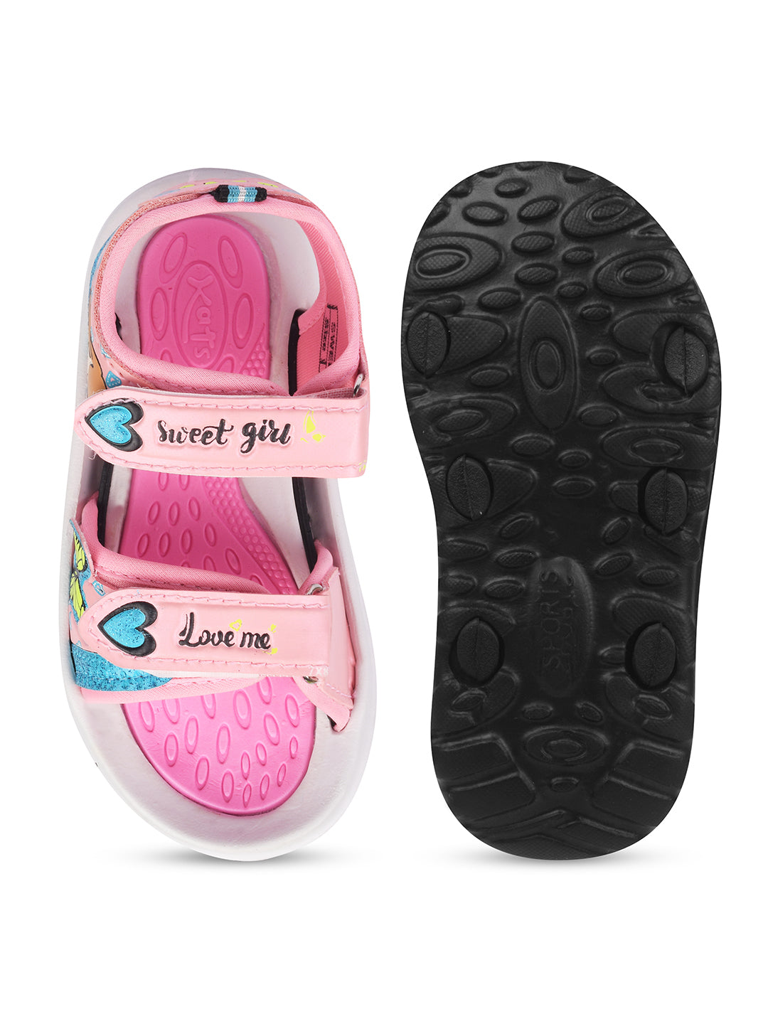 Kats SWEETGIRL Kids Girls Printed Sandals (1 Years to 5 Years)