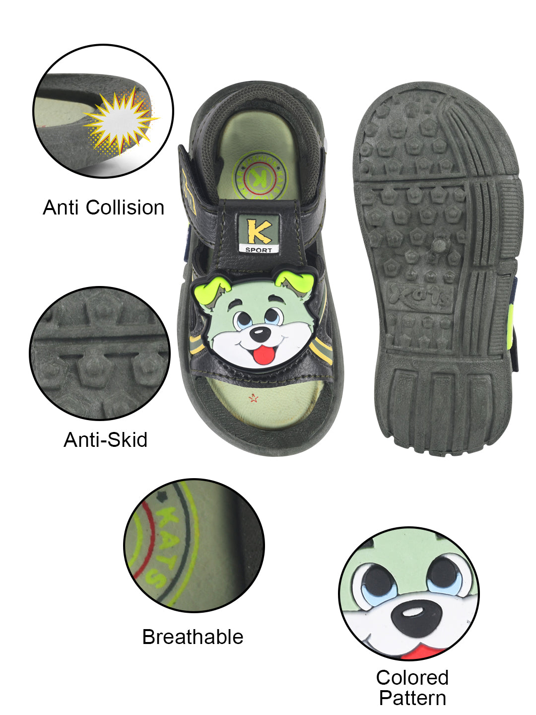 Kats GEMS-21 Kids Baby Boys and Baby Girls Chu-chu Sound Musical Sandals