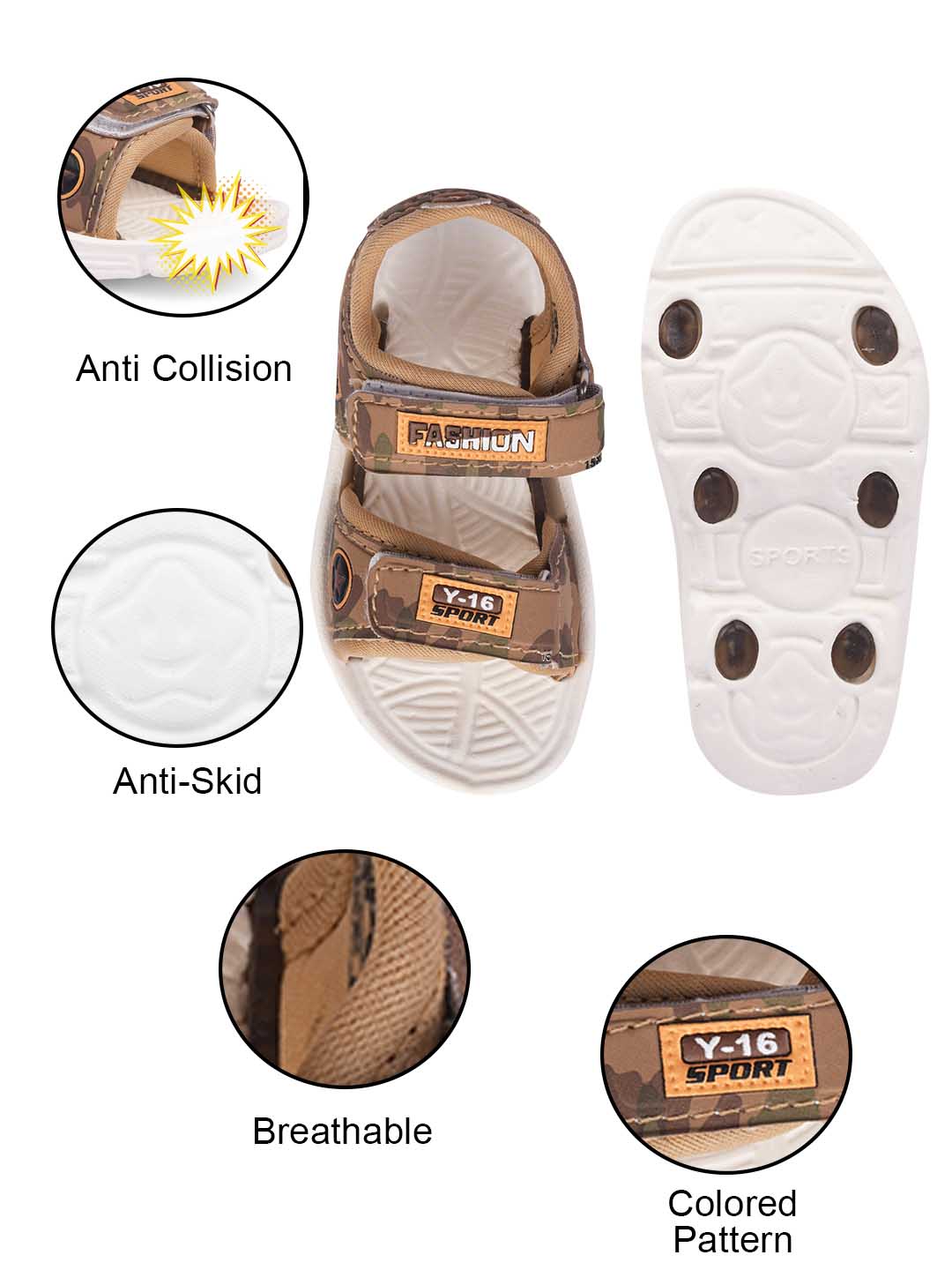 Kats SPORTS Kids Baby Boys and Baby Girls Sandals (6 Months to 18 Months)