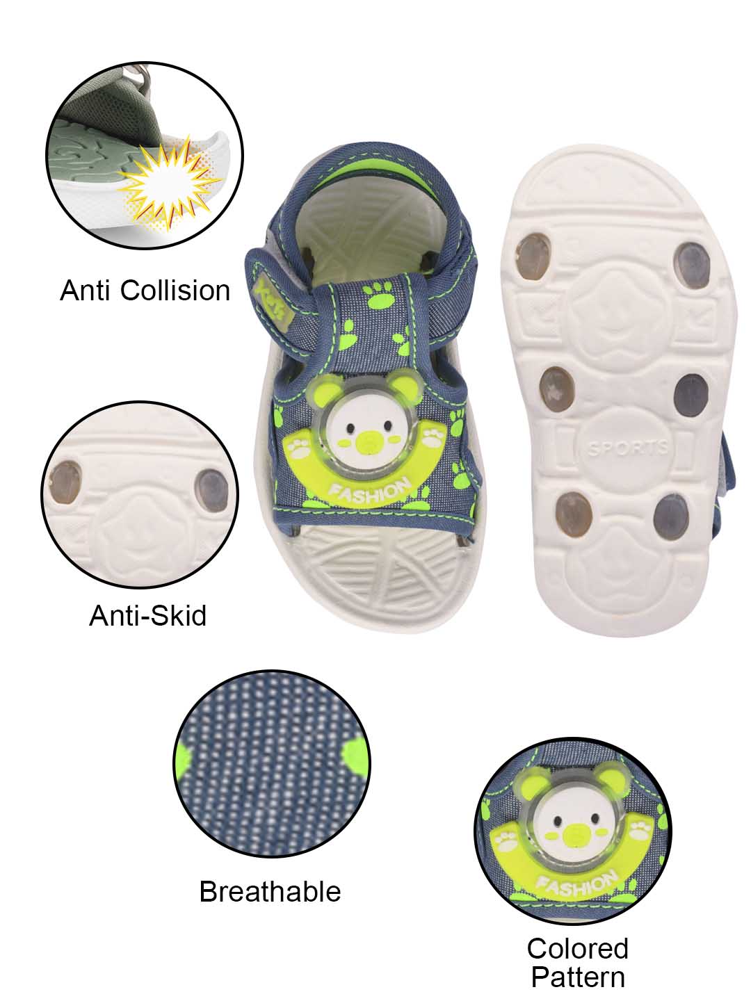 Kats MARVAL Kids Baby Boys and Baby Girls Sandals (6 Months to 18 Months)