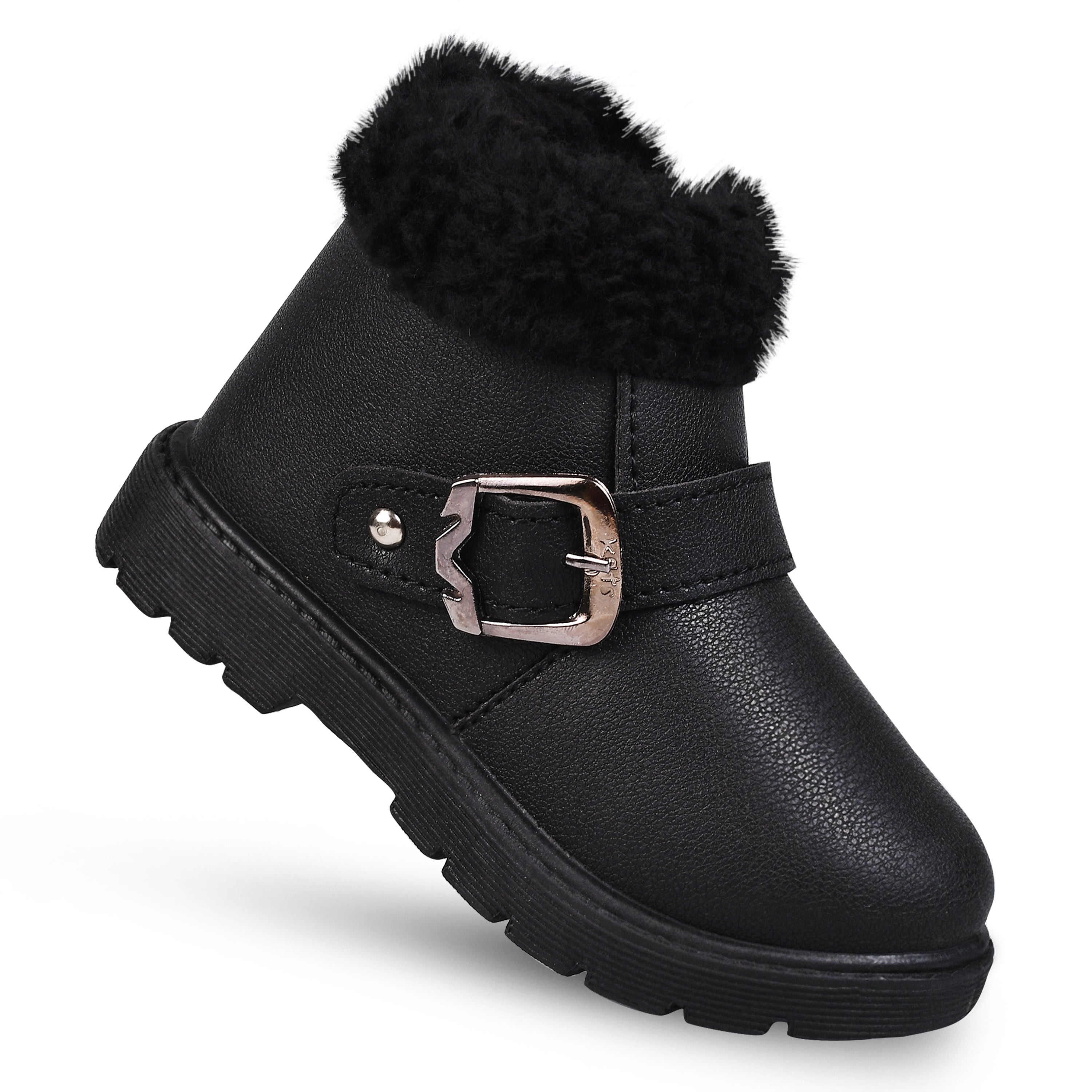KATS BOOT-5 Kids Baby Girls HI neck Winter Boot Fur with