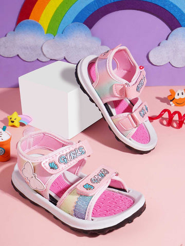 Kats GIRLGANG Kids Baby Girls Printed Sandals (1 Years to 5 Years)