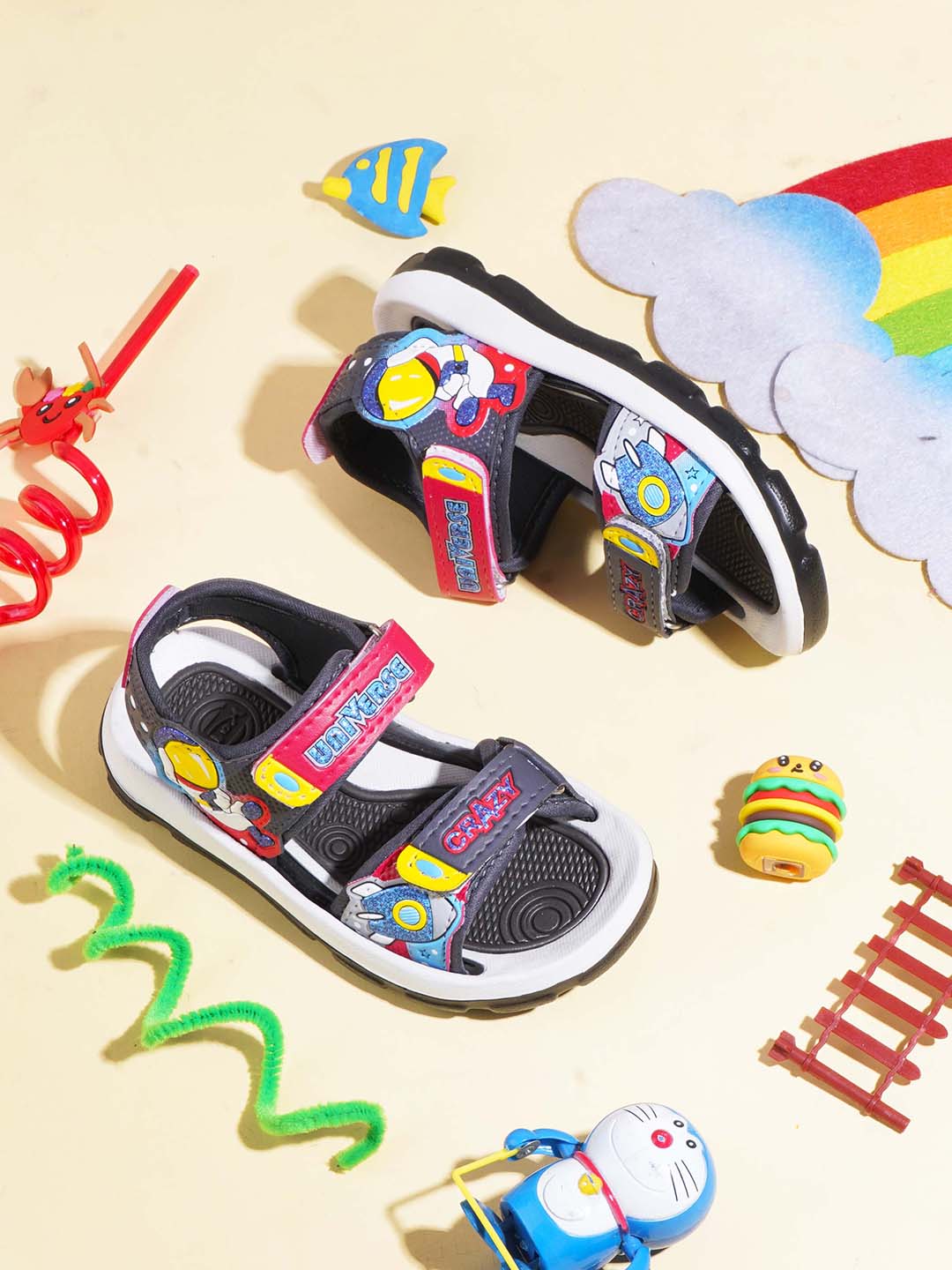 Kats UNIVERSE-2 Kids Girls and Boys Printed Sandals (1 Years to 5 Years)