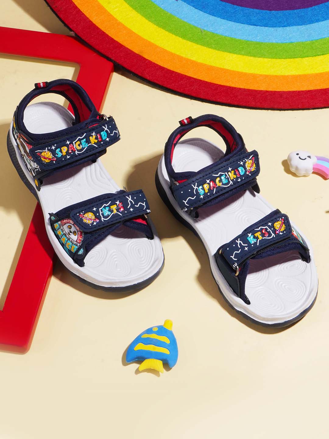 Kats FLAG Kids Boys and Girls Printed Sandals (2 to 5 Years)