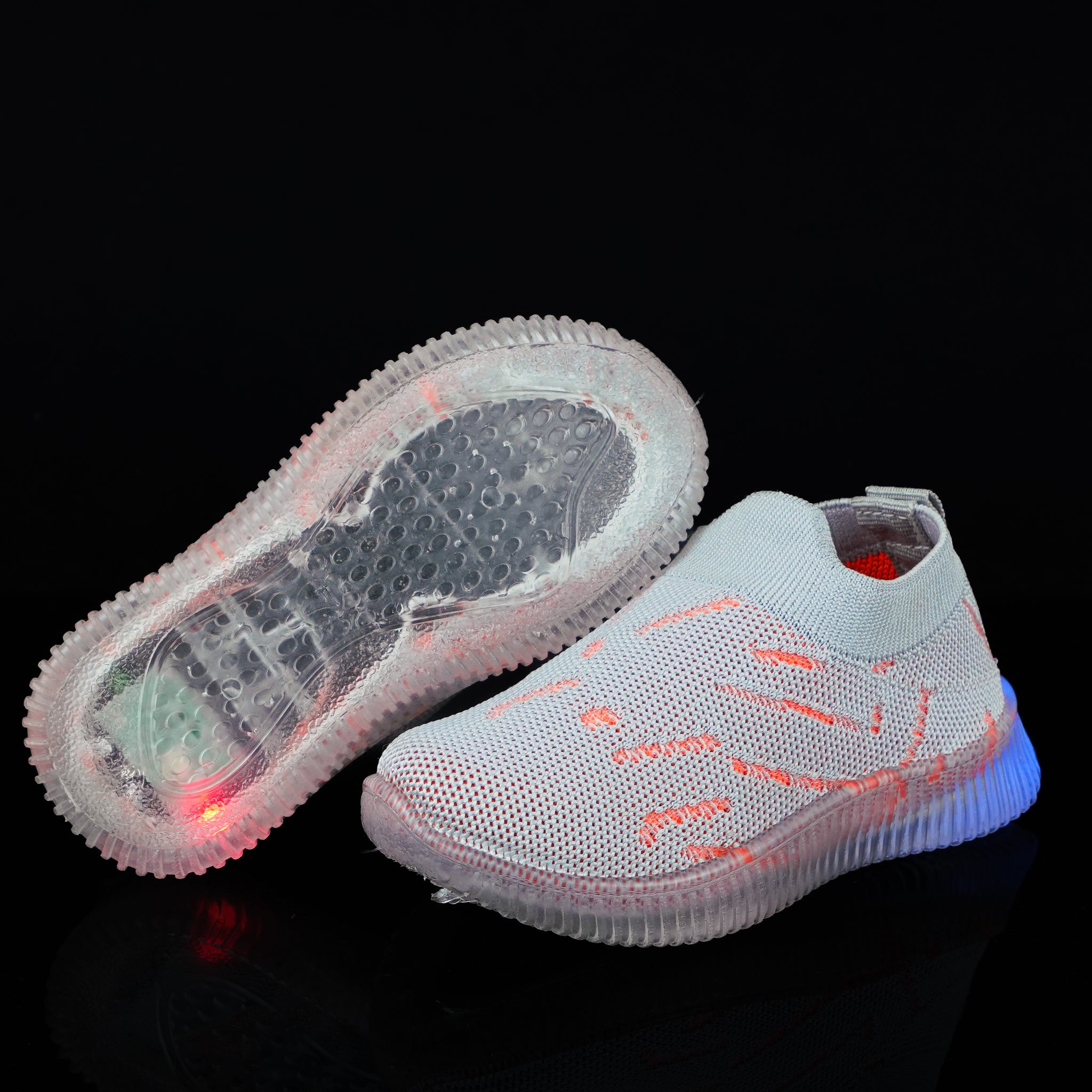 Kats GLOW-7 Kids Unisex Slip on Trendy Boys and Girls Casuals with Led Light Shoes (2.5Years to 5 Years)