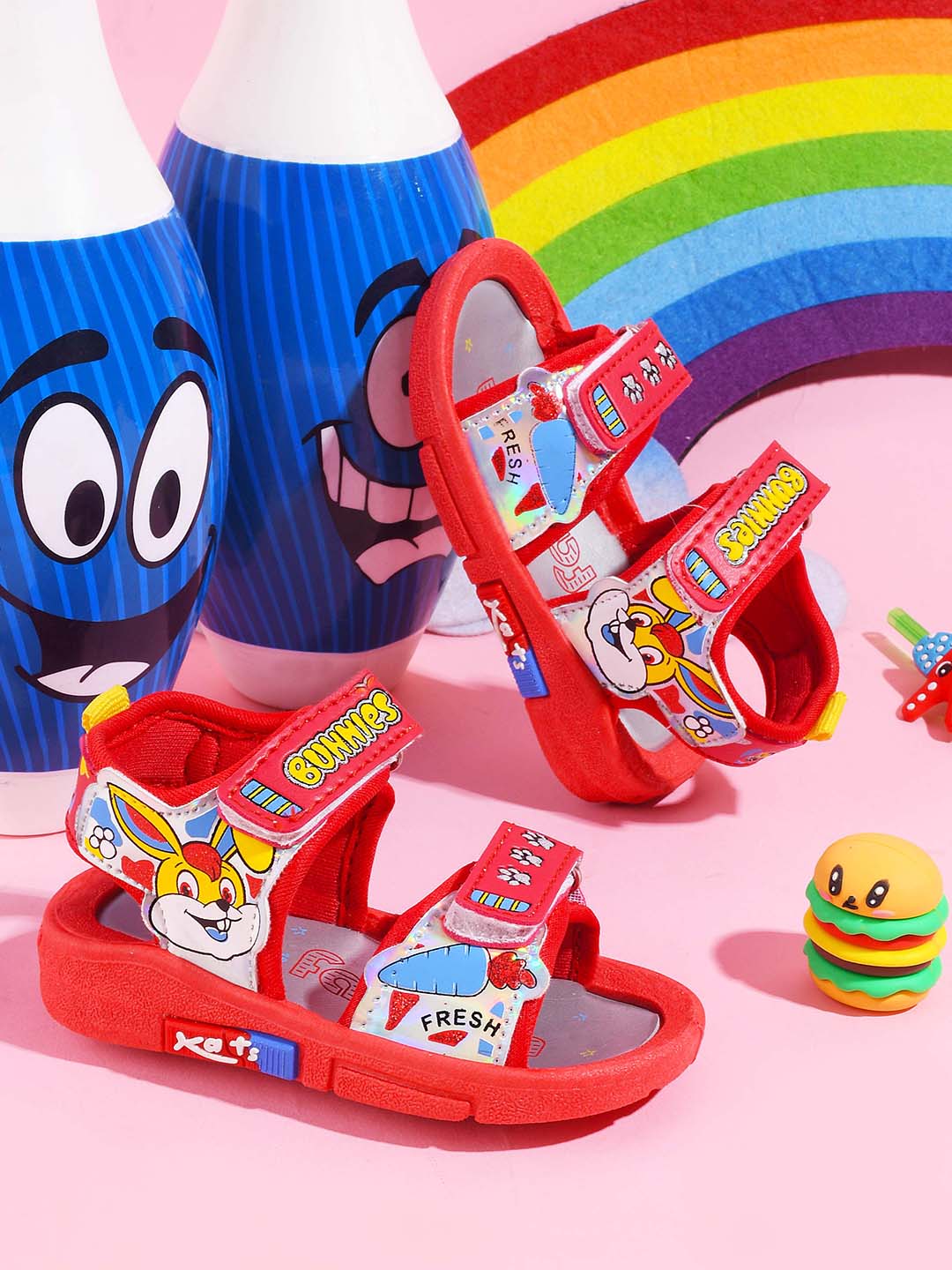 Kats POPCORN Kids Baby Boys and Baby Girls Chu-chu Sound Musical Sandals