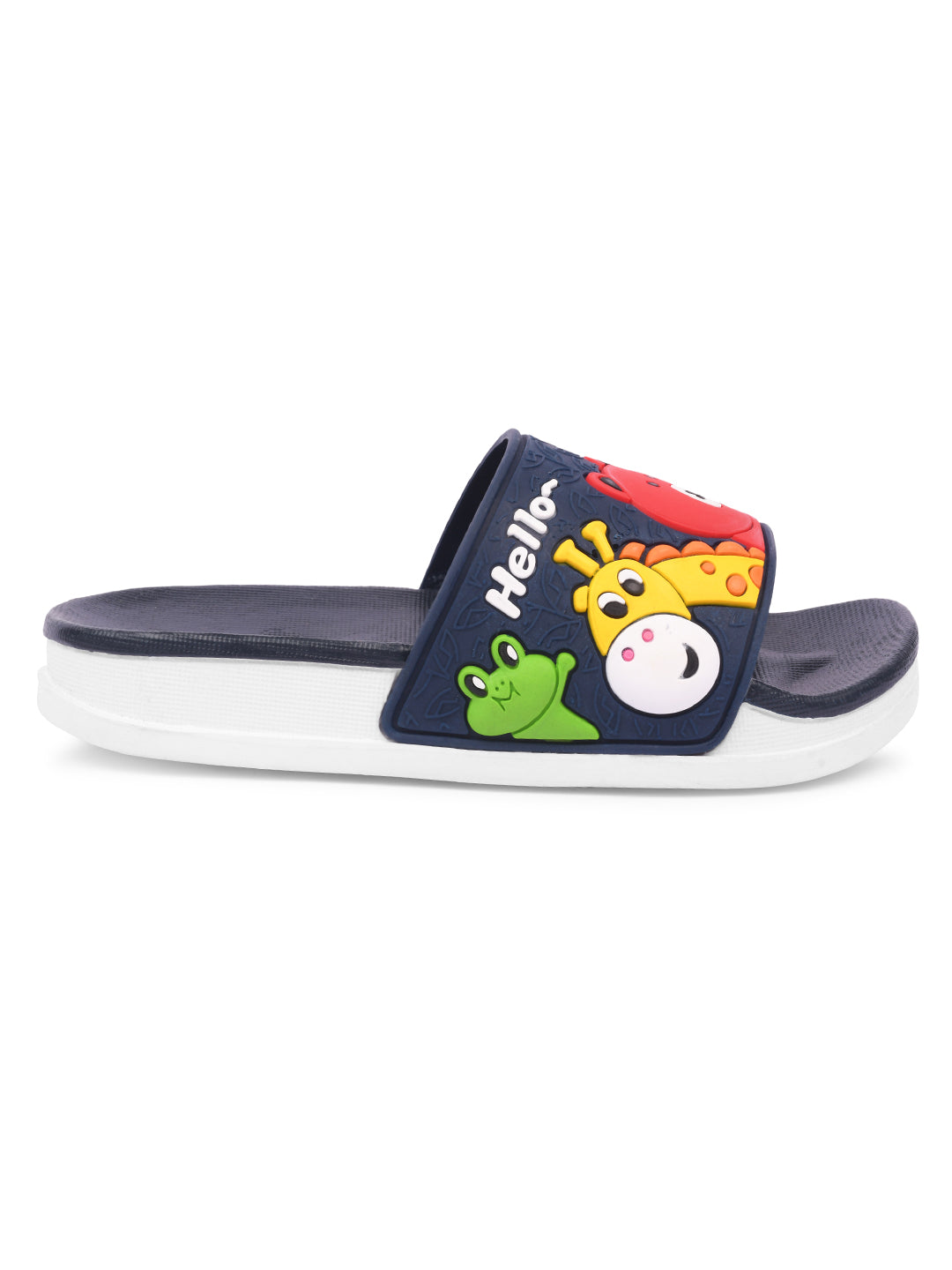 KATS Coco-106 Navy Synthetic Solid Slippers Flipflop for Kids (3 Years to 5 Years)
