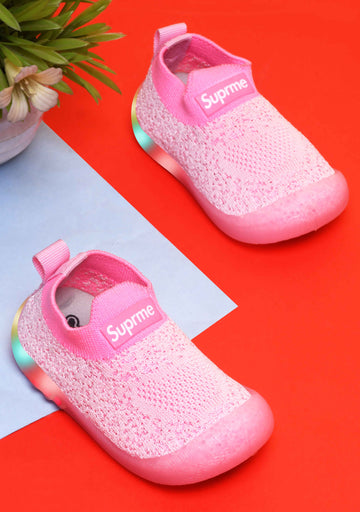 KATS GLOWKIDS-20 Kids Unisex First Walking Slip on Trendy Casuals with LED Light Shoes (9 to 24 Months)