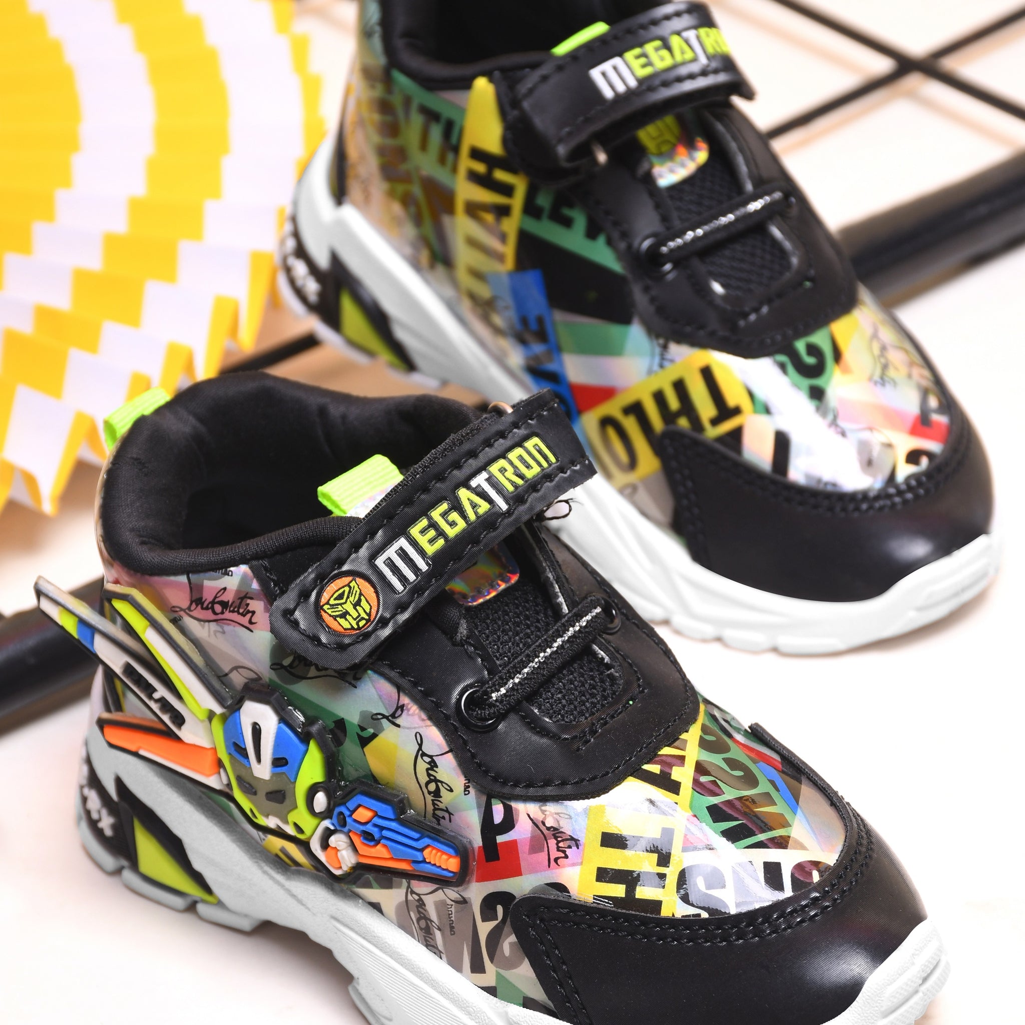 KATS HIPHOP-20 Kids Boys & Girls Velcro Clouser Sneaker Shoes
