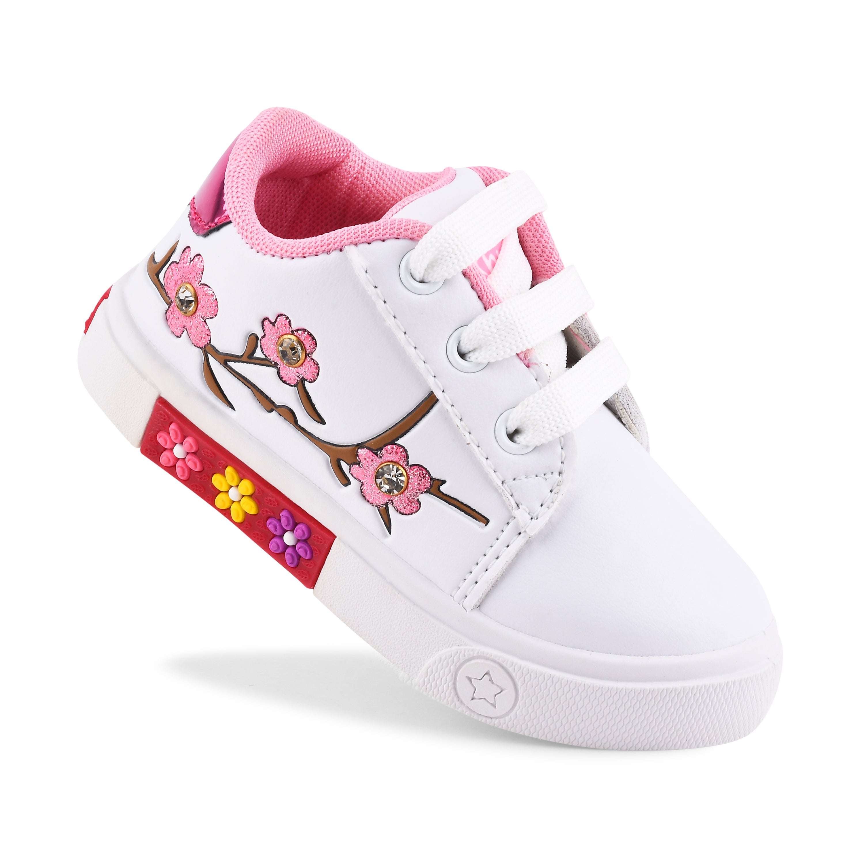 KATS Kids Casual Flower Print Sneakers for Baby Boy and Baby Girls